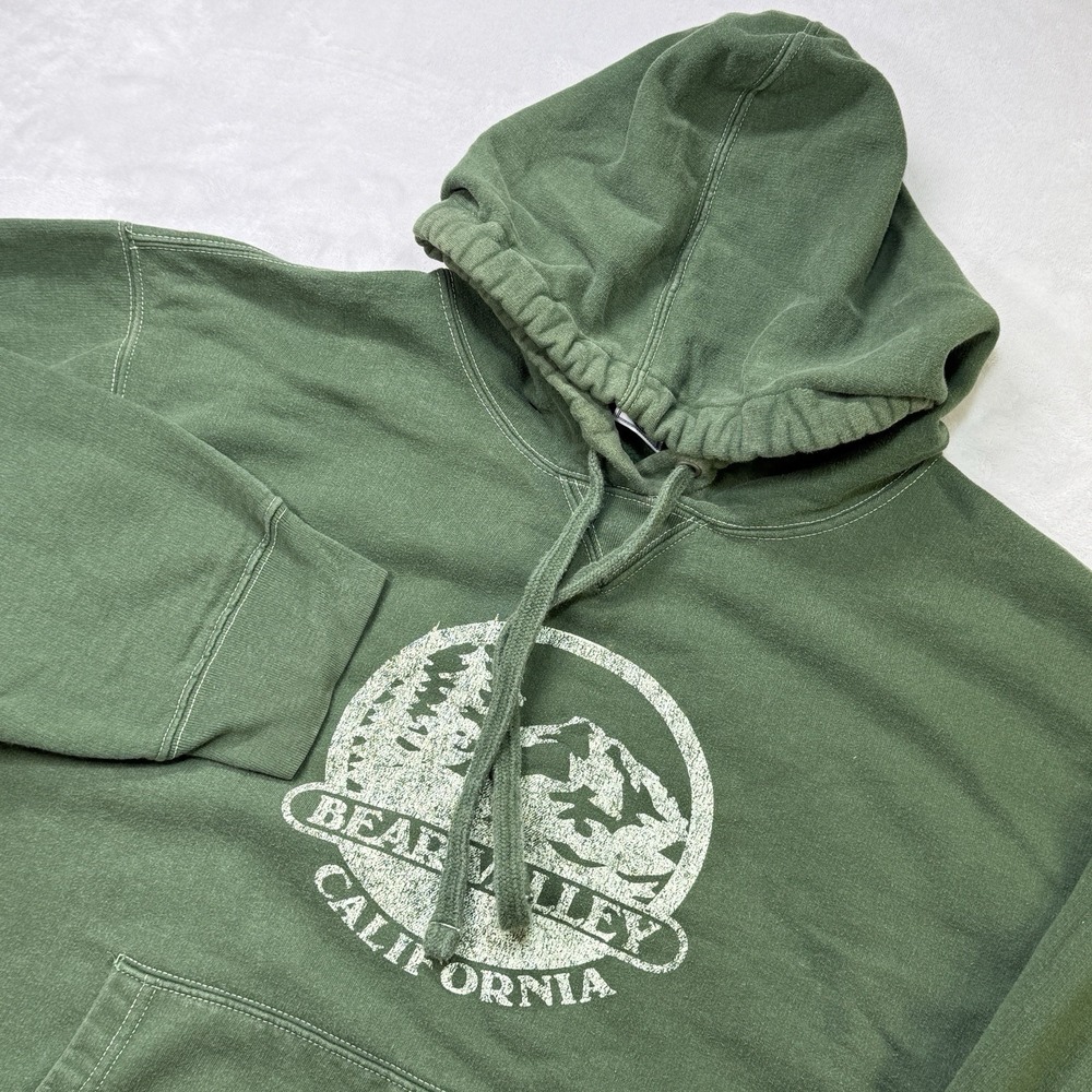 Old Navy Bear Valley California Hoodie Green Pullover Logo Size‎ Large